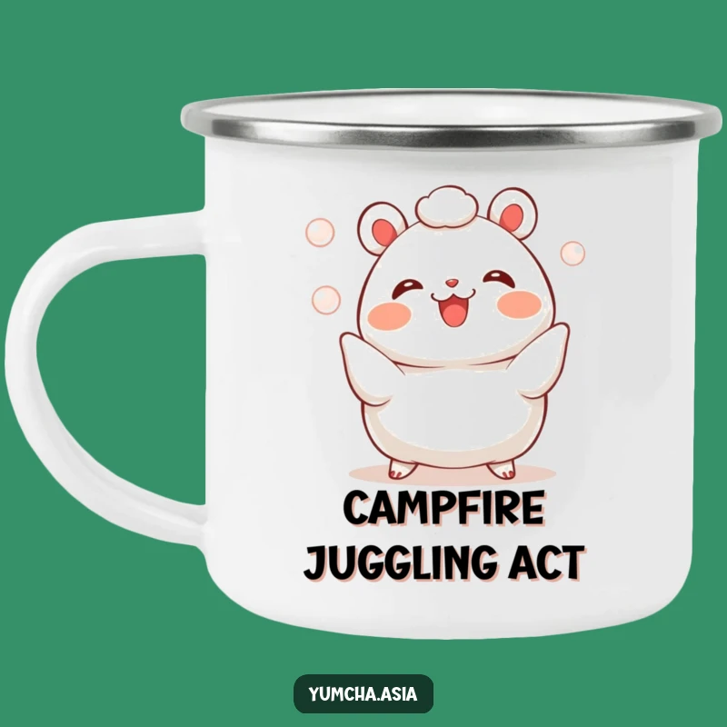 Funny Bao Bun Juggling Camping Mug: Outdoor Fun with Culinary Charm