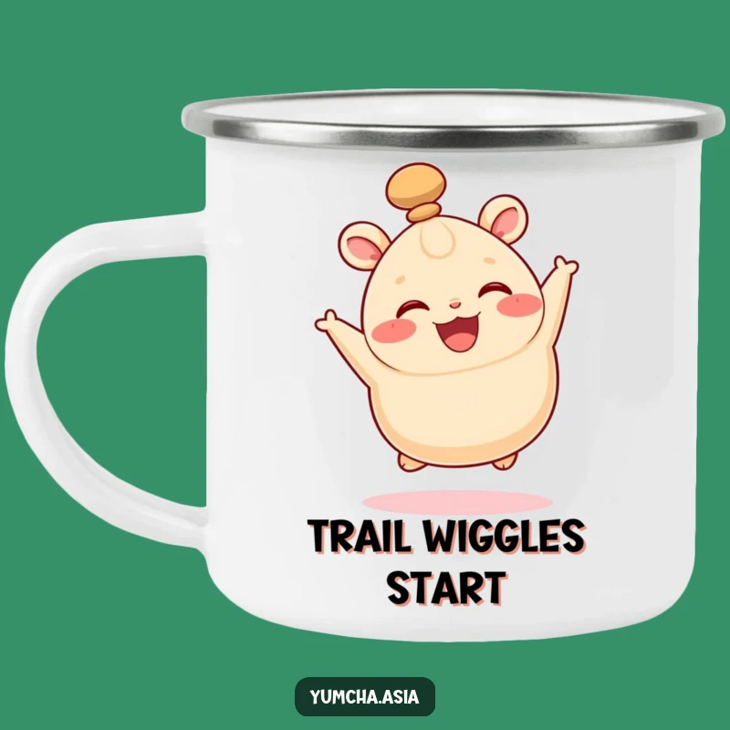 Funny Bao Bun Leaping Camping Mug - Durable Wiggling Top Knot Cup Gift