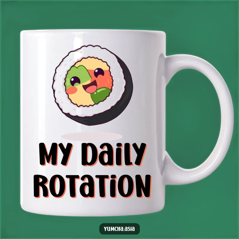 Funny Sushi Roll Mug: Spin into Fun with Deliciously Delightful Gift