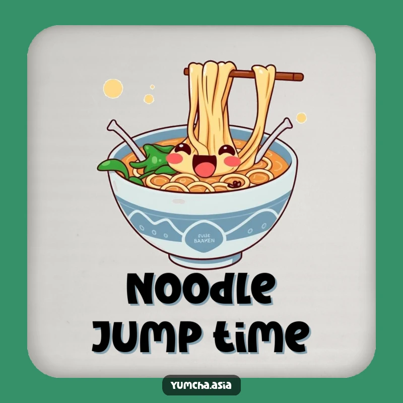 Funny Ramen Coaster - Enthusiastic Noodles Decor, Joyful Table Gift