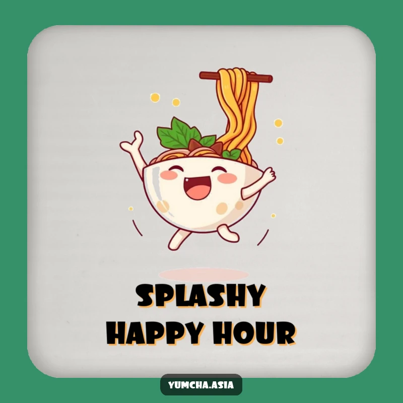 Funny Ramen Bowl Coaster: Protect Surfaces with Playful Noodle Art