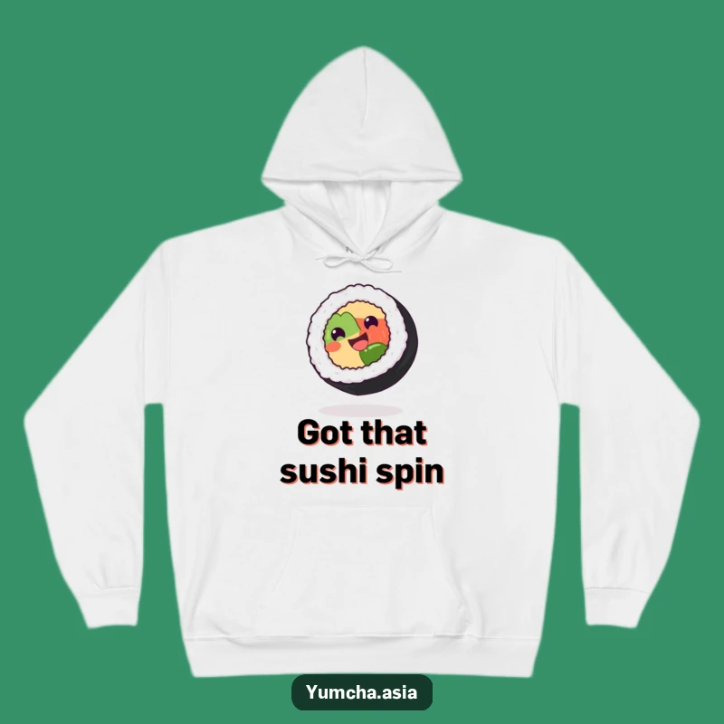 Funny Sushi Roll Hoodie: Cozy Comfort with Spinning Foodie Charm
