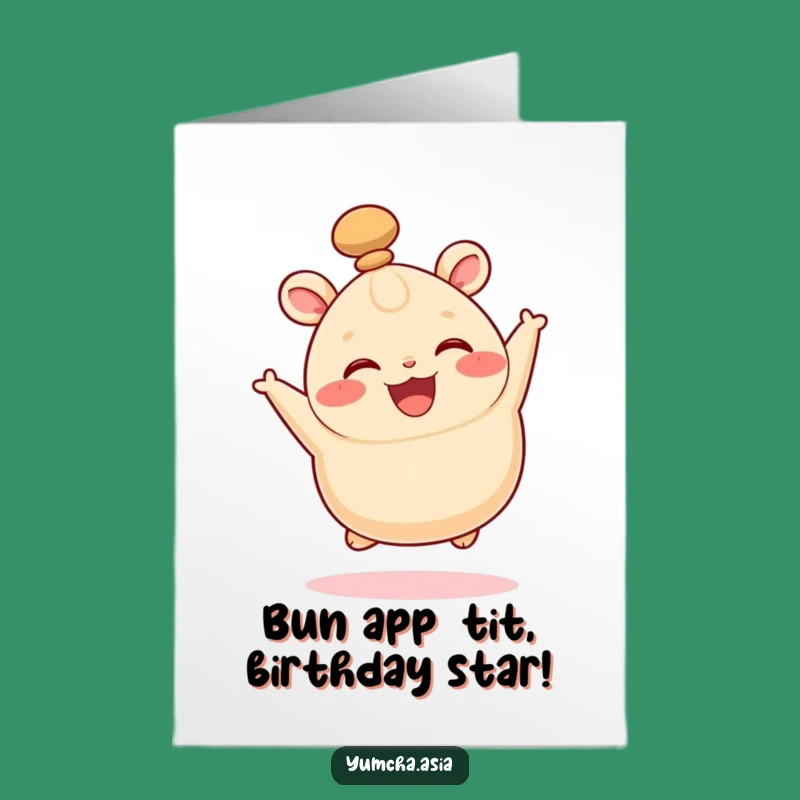 Free Printable Birthday Card: Funny Bao Bun Leap - Get Your Downloadable Gift Today!