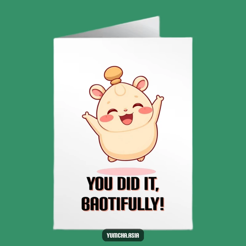 Free Printable Congrats Card: Happy Bao Bun - Downloadable Fun for Any Occasion!