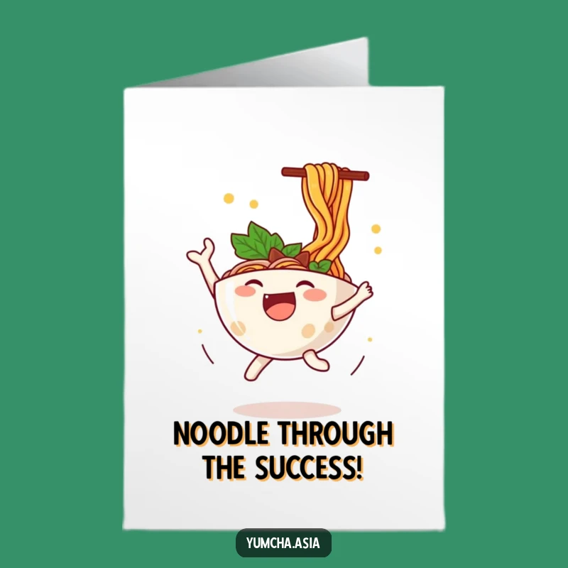 Free Printable Congrats Ramen Card - Leaping Joyful Noodles Downloadable Gift