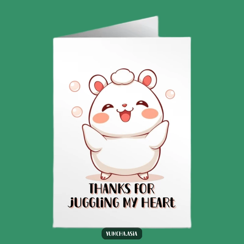 Free Printable Thank You Bao Bun Card - Juggling Pearls Downloadable Gift