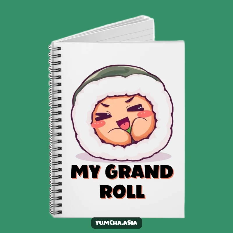 Funny Sushi Roll Notebook - Playful Exertion Journal, Humorous Gift