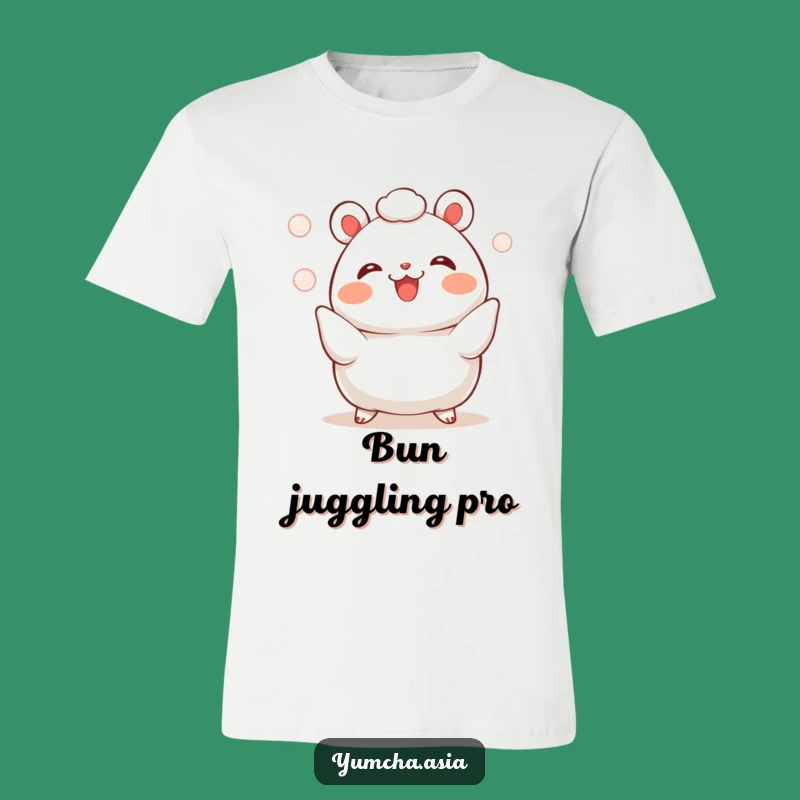 Funny Bao Bun Juggling T-Shirt: Wearable Fun with Playful Pearl Tricks