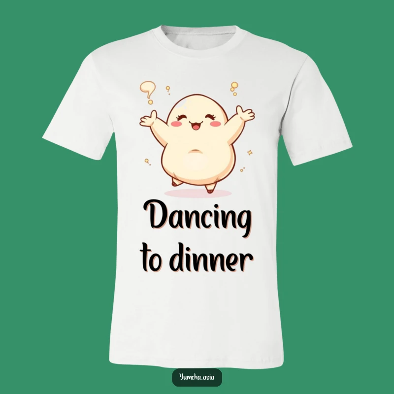 Funny Dancing Dumpling Steam T-Shirt: Comical Foodie Apparel for Happy People