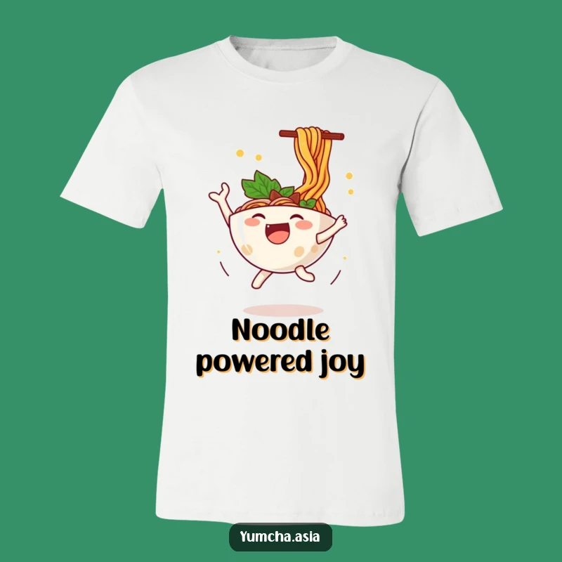 Funny Ramen Bowl T-Shirt: Wearable Joy with Flying Noodle Fun