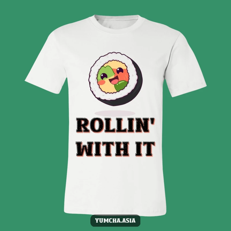 Funny Sushi Roll T-Shirt: Wearable Fun with Delightful Spinning Action